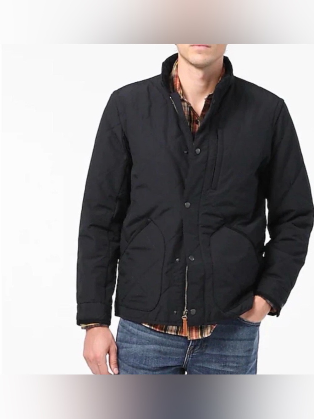 J. Crew Sussex Quilted Insulated Jacket large Navy